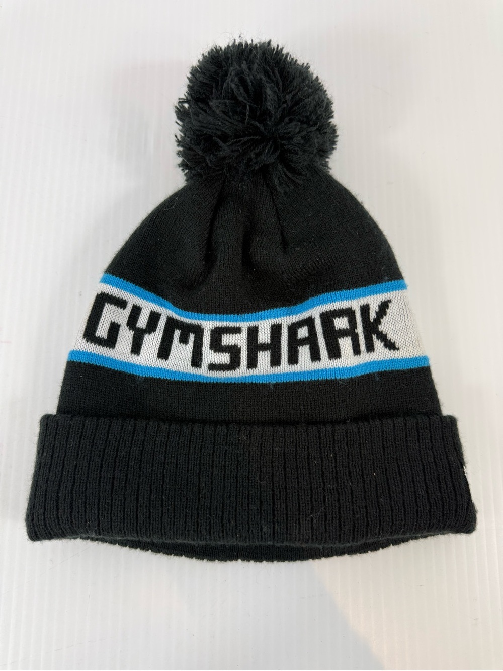 Gymshark Black Pom Pom New Era Winter Toque Beanie Hat OS One Size Acrylic